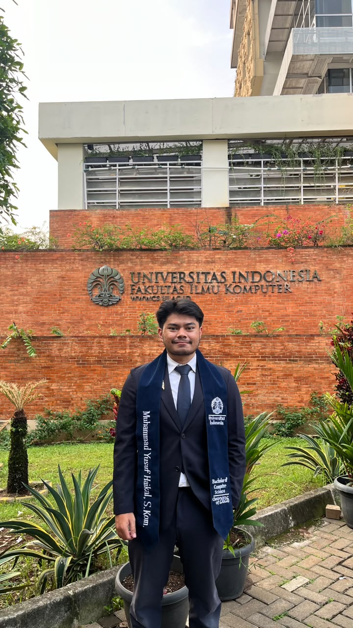 Muhammad Yusuf Haikal in graduation attire